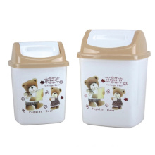 Plastic Cartoon Printed Flip-on Waste Bin (A11-2009)